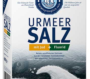 Salzpackung mit Jod und Fluorid